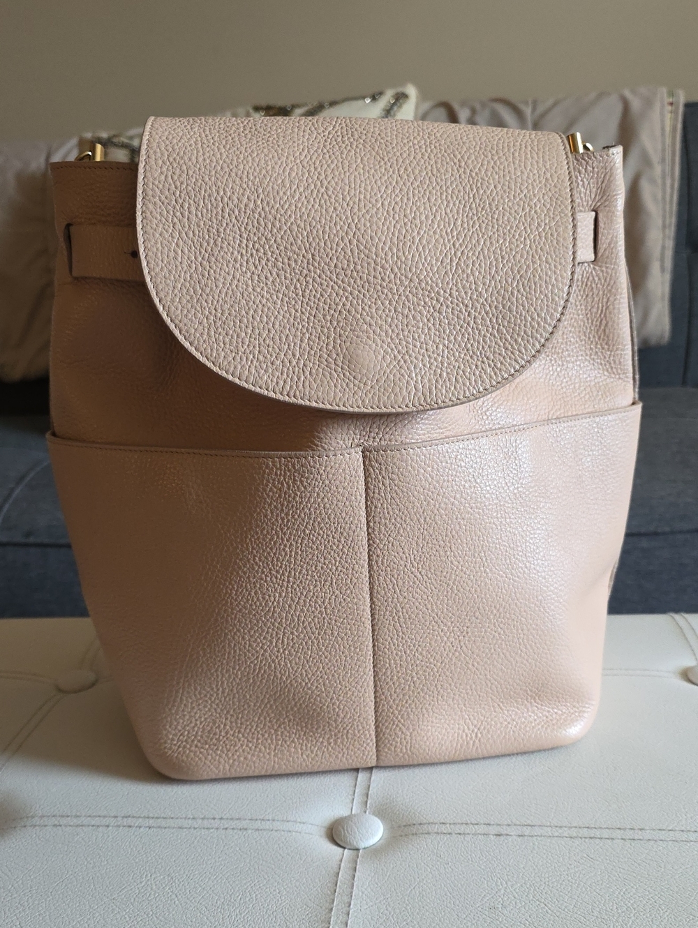 Cuyana Backpack in 13 Inch Blush Pink